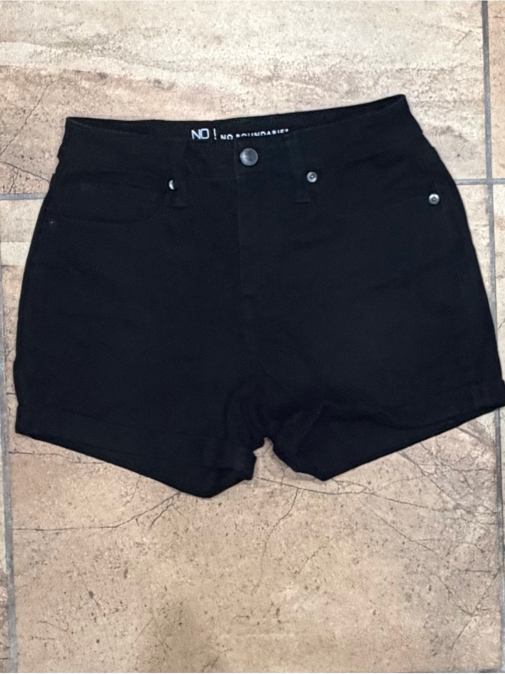 No Boundaries Black High Waist Denim Shorts